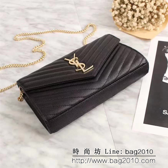 YSL聖羅蘭 爆款 魚子醬牛皮鏈條小包 可當手包用 26801 YAS1030